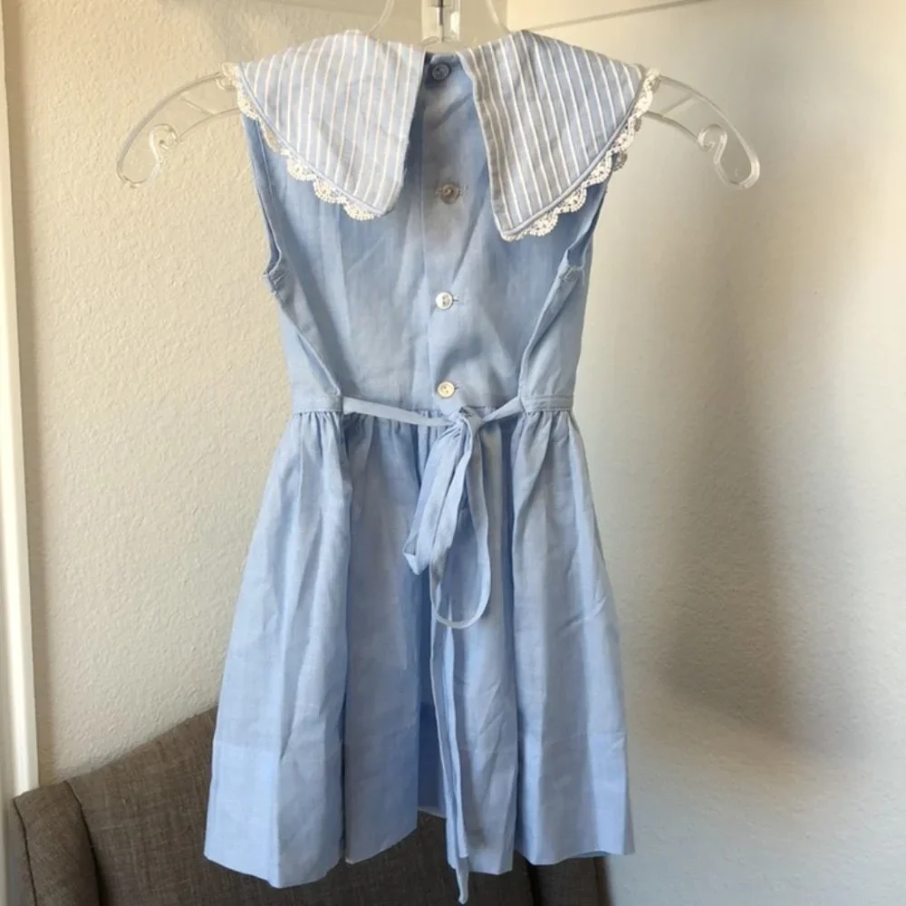 Vintage 80s Peaches 'N Cream kids dress spring summer Easter